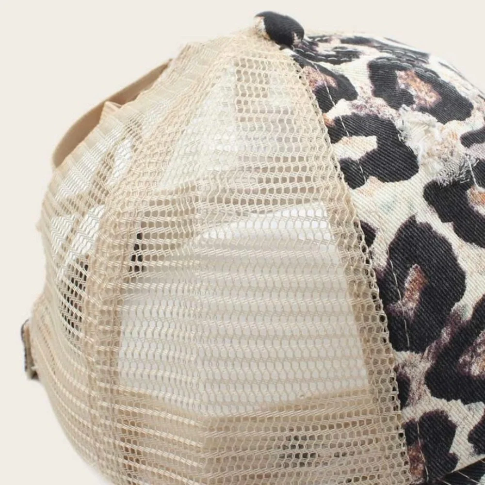 NWOT Leopard Mesh Baseball Cap/Hat Strappy Back